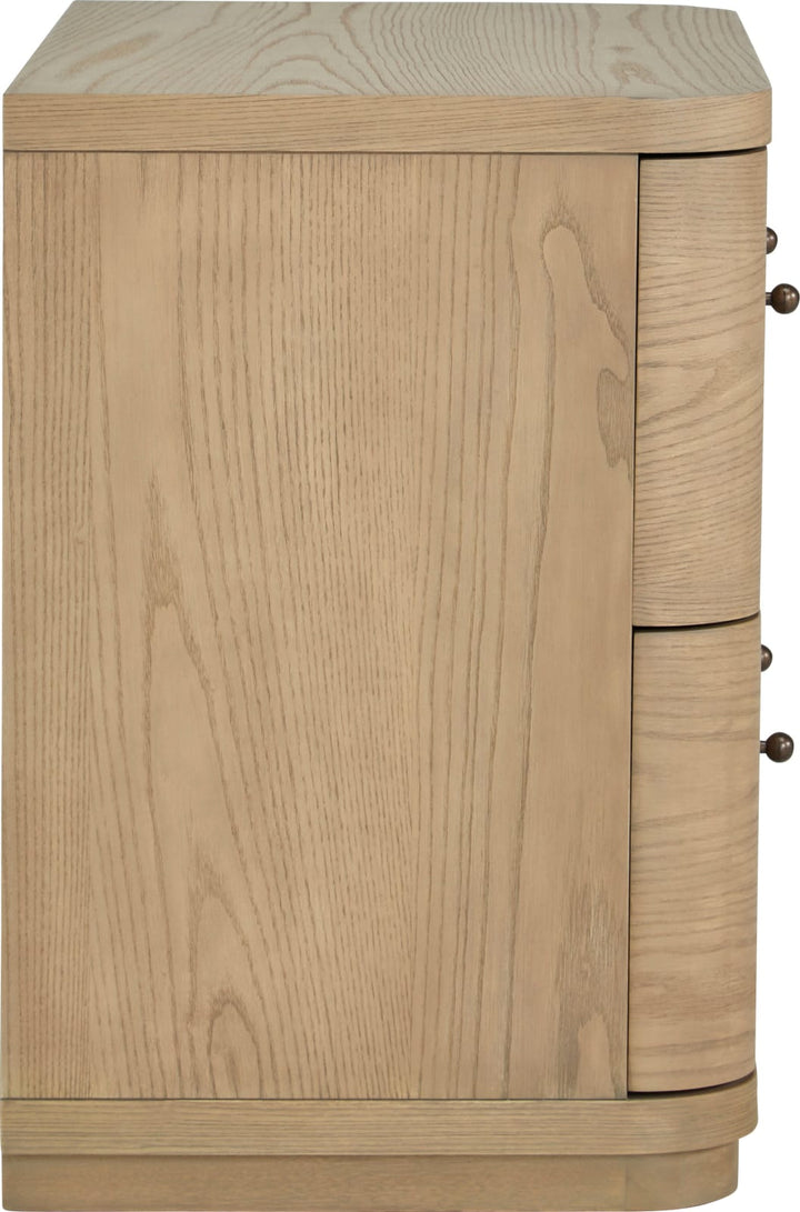 Penny Two Drawer White Ash Nightstand in Buff Cream – view 4
