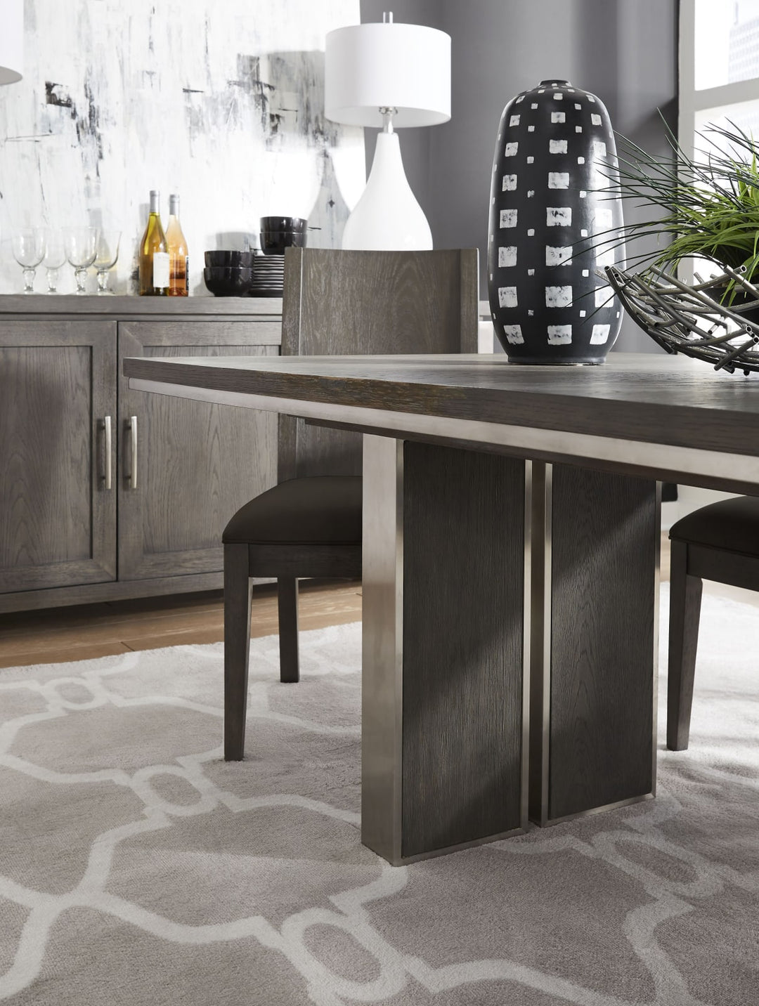 Plata Extension Dining Table in Thunder Grey – view 5