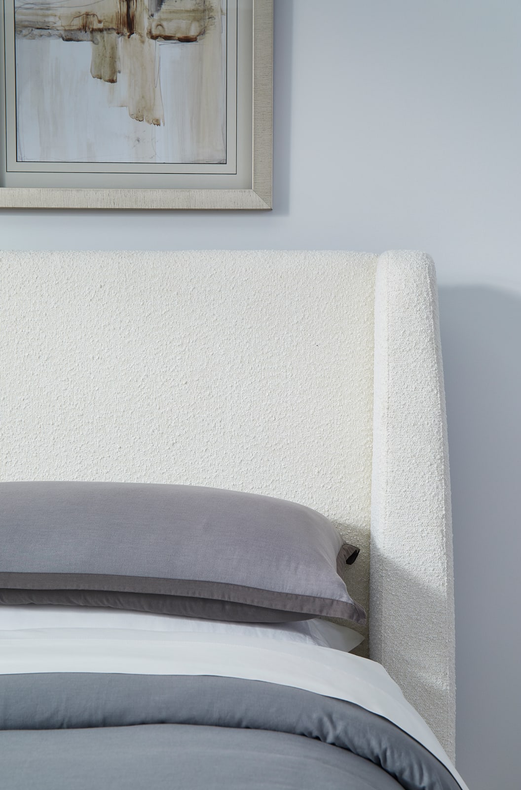 Presley Upholstered Wingback Platform Bed in Cottage Cheese Boucle (2026) – view 3