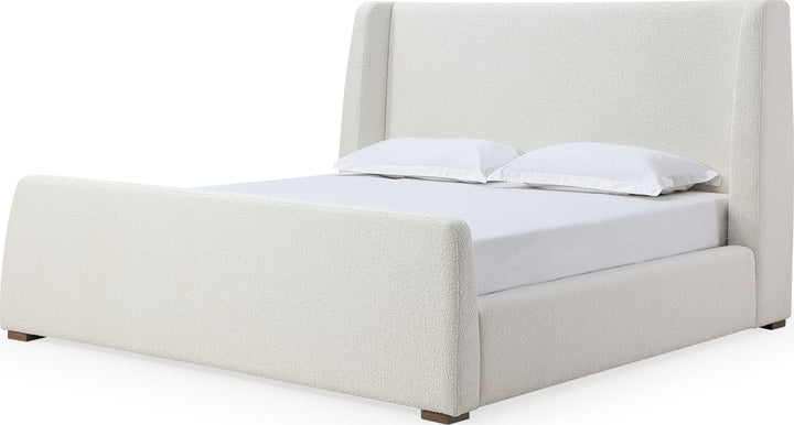 Presley Upholstered Wingback Platform Bed in Cottage Cheese Boucle (2026) – view 5