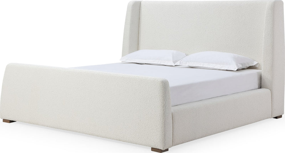 Presley Upholstered Wingback Platform Bed in Cottage Cheese Boucle (2026) – view 5