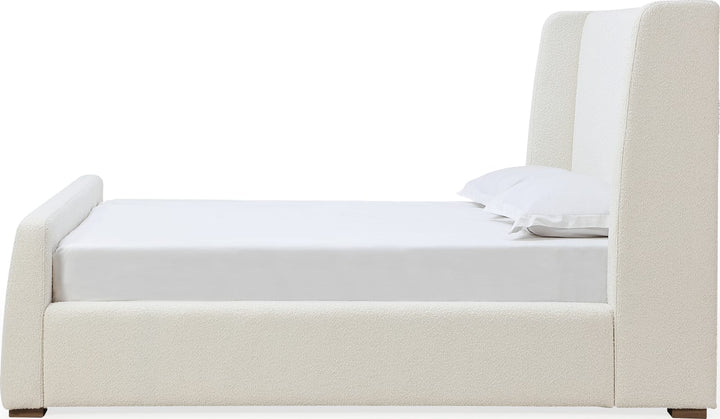 Presley Upholstered Wingback Platform Bed in Cottage Cheese Boucle (2026) – view 6