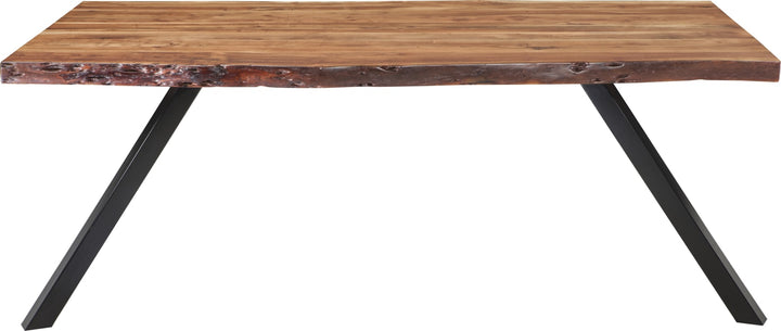 Reese Live Edge Solid Wood Metal Leg Dining Table in Natural Acacia – view 5