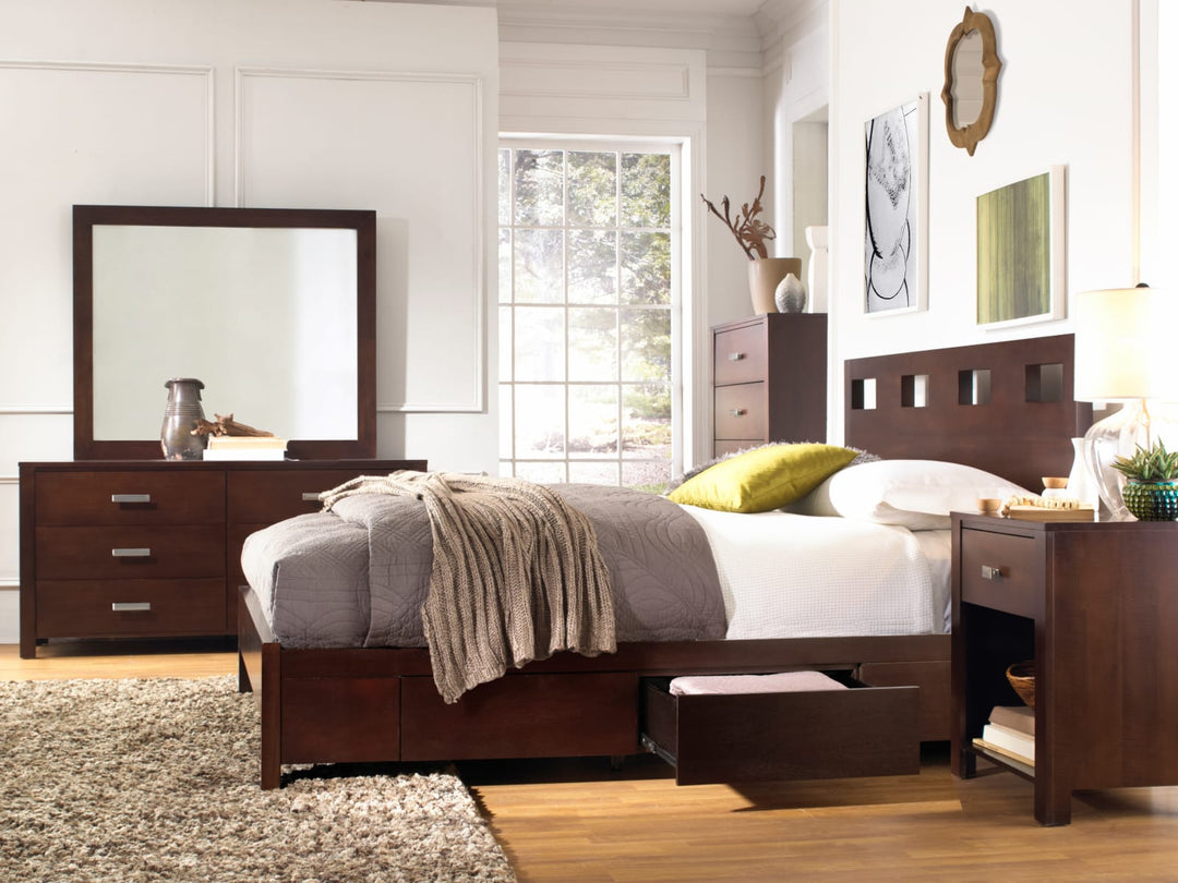 Riva Five Drawer Chest in Chocolate Brown (2024) – view 2