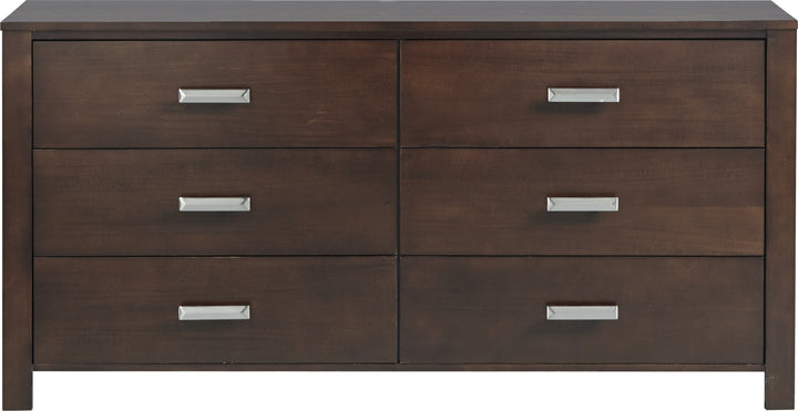 Riva Six Drawer Dresser in Chocolate Brown (2024) – view 5