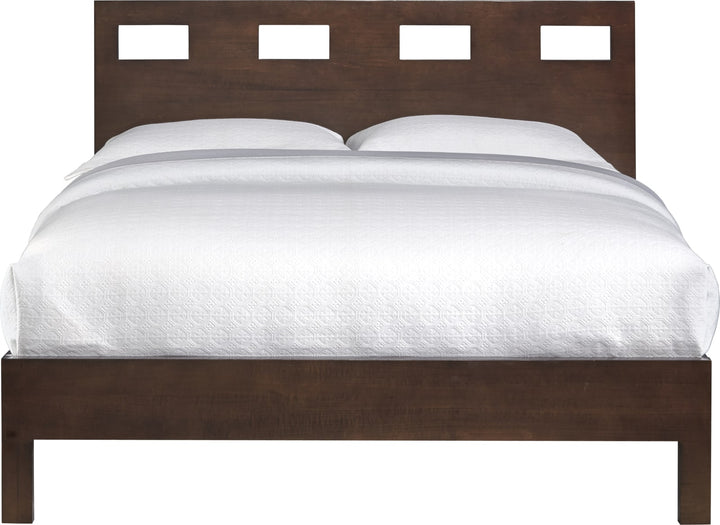 Riva Queen-size Platform Bed in Chocolate Brown – view 5
