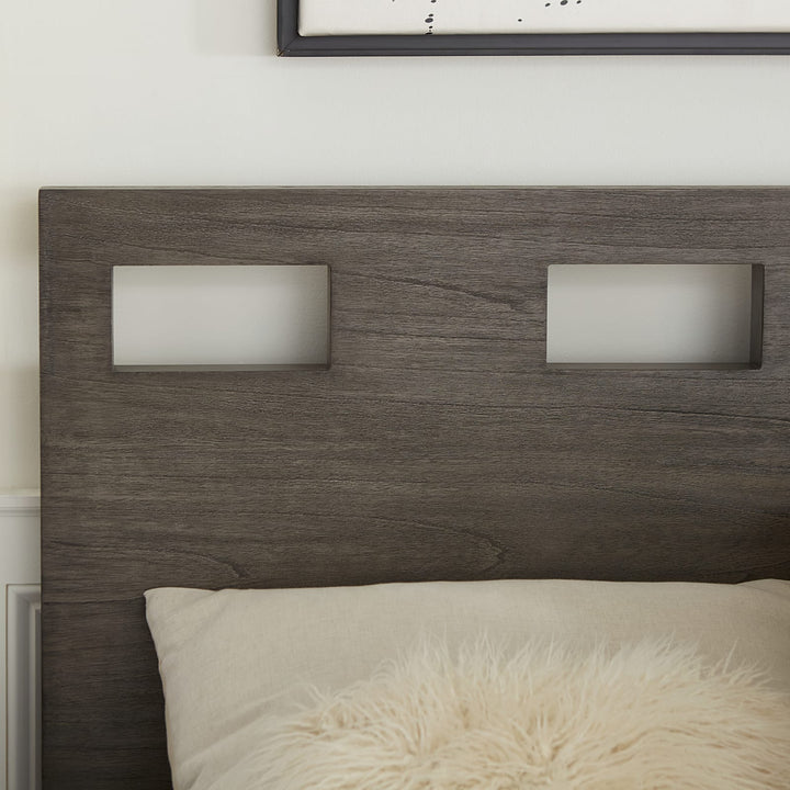 Riva Queen-size Platform Bed in Sharkskin – view 2