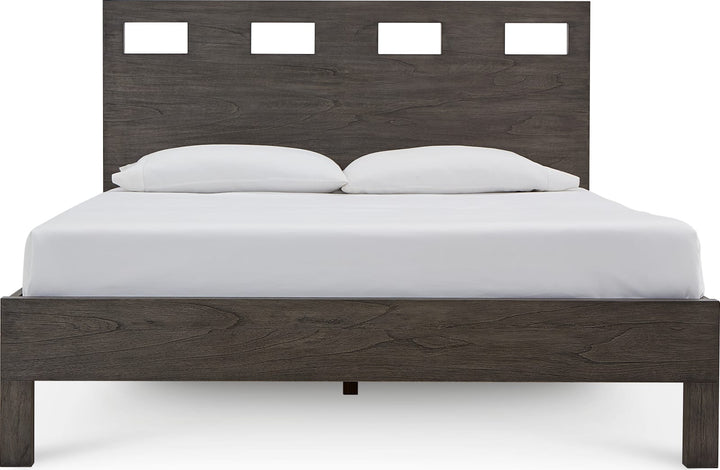 Riva Full-size Platform Bed in Sharkskin – view 5