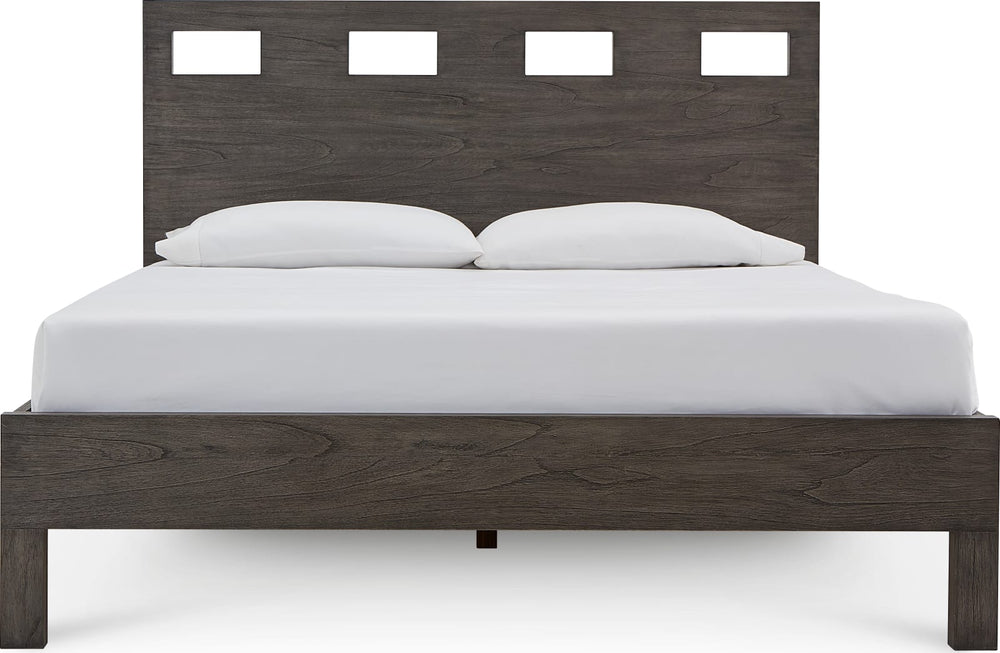 Riva California King-size Platform Bed in Sharkskin – view 5