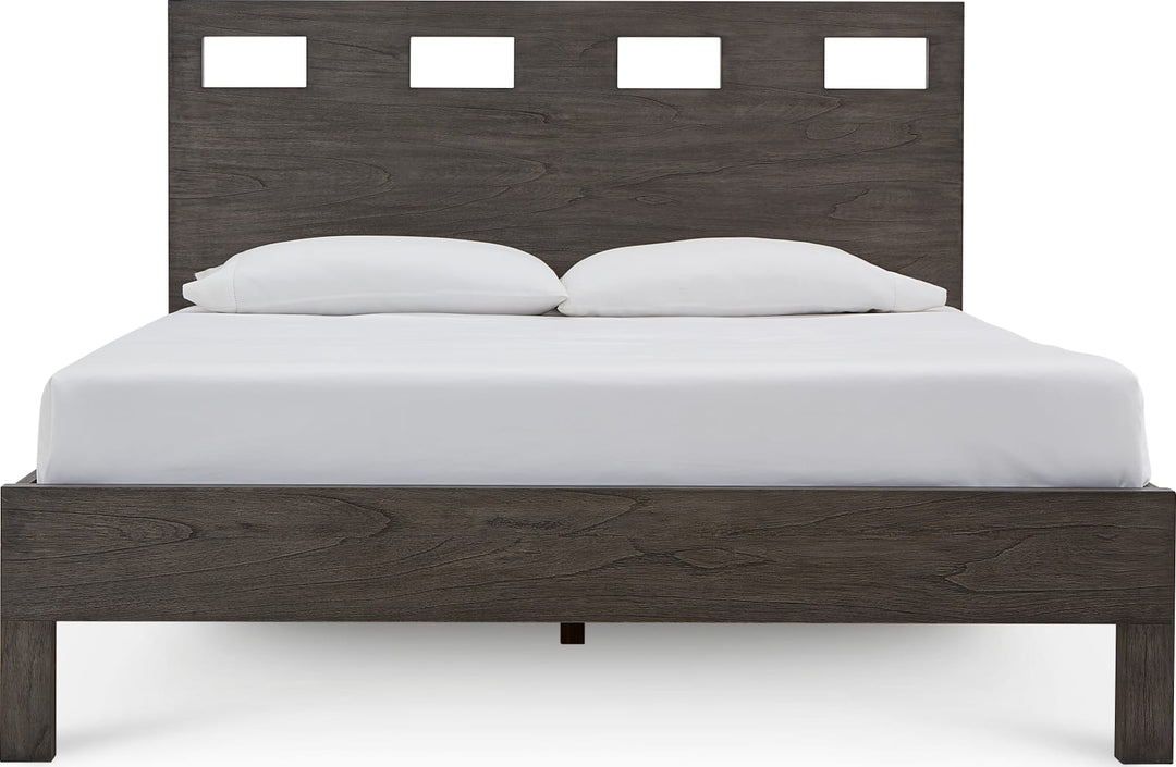 Riva California King-size Platform Bed in Sharkskin – view 5