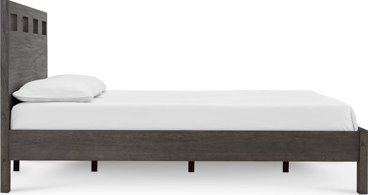 Riva King-size Platform Bed in Sharkskin – view 6