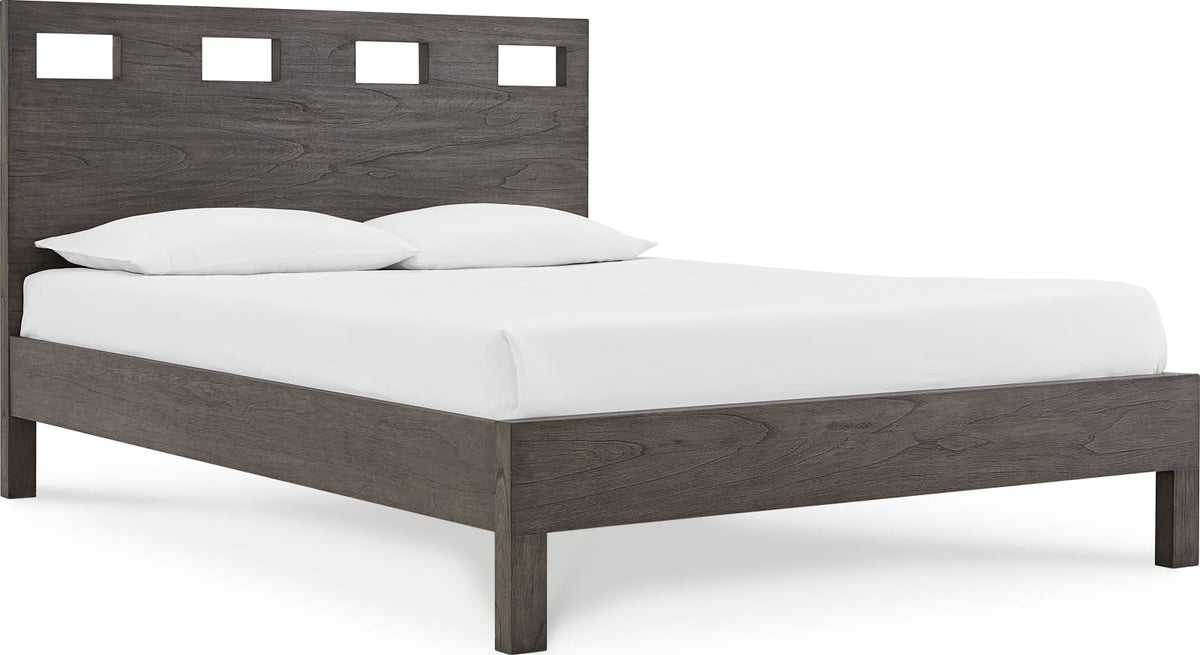 Riva King-size Platform Bed in Sharkskin view 7