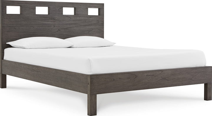 Riva Full-size Platform Bed in Sharkskin – view 7