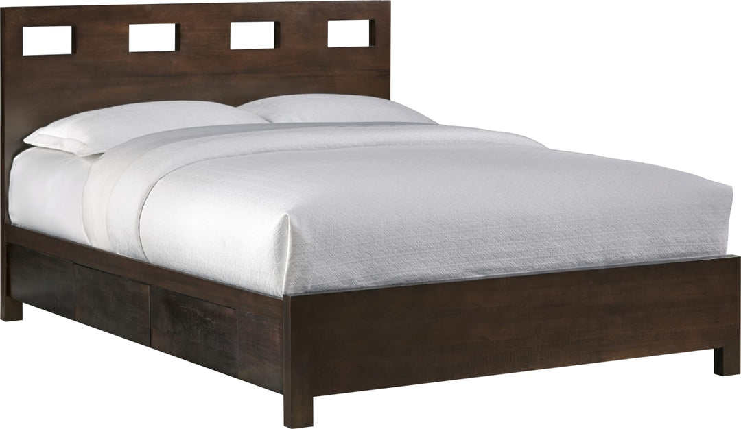 Riva Full-size Platform Storage Bed in Chocolate Brown – view 5