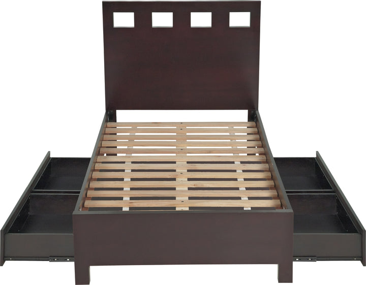 Riva Full-size Platform Storage Bed in Espresso – view 10