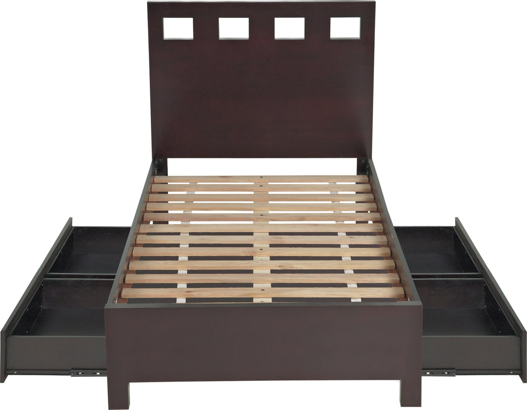 Riva Full-size Platform Storage Bed in Espresso – view 10
