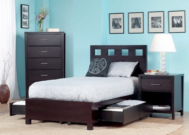 Riva Full-size Platform Storage Bed in Espresso – view 6