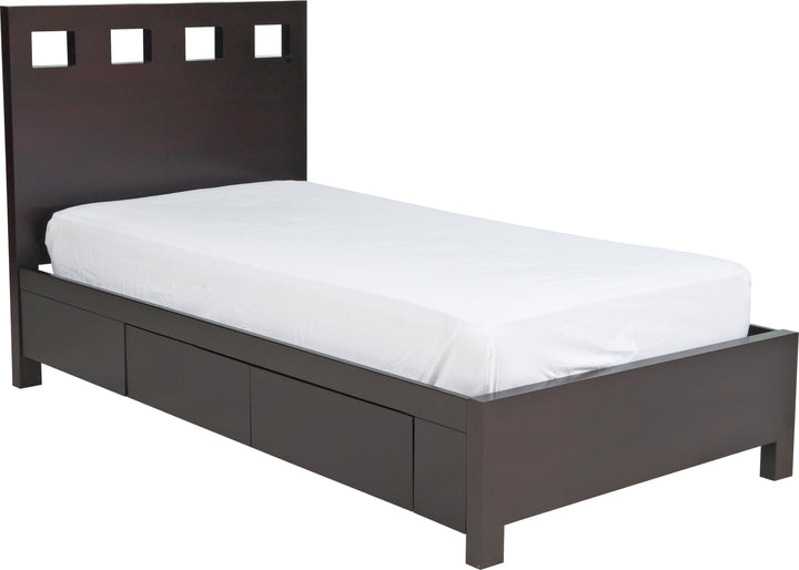 Riva Full-size Platform Storage Bed in Espresso – view 7
