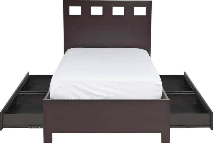 Riva Full-size Platform Storage Bed in Espresso – view 8