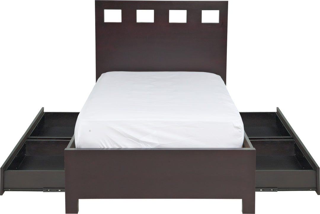 Riva Full-size Platform Storage Bed in Espresso – view 8