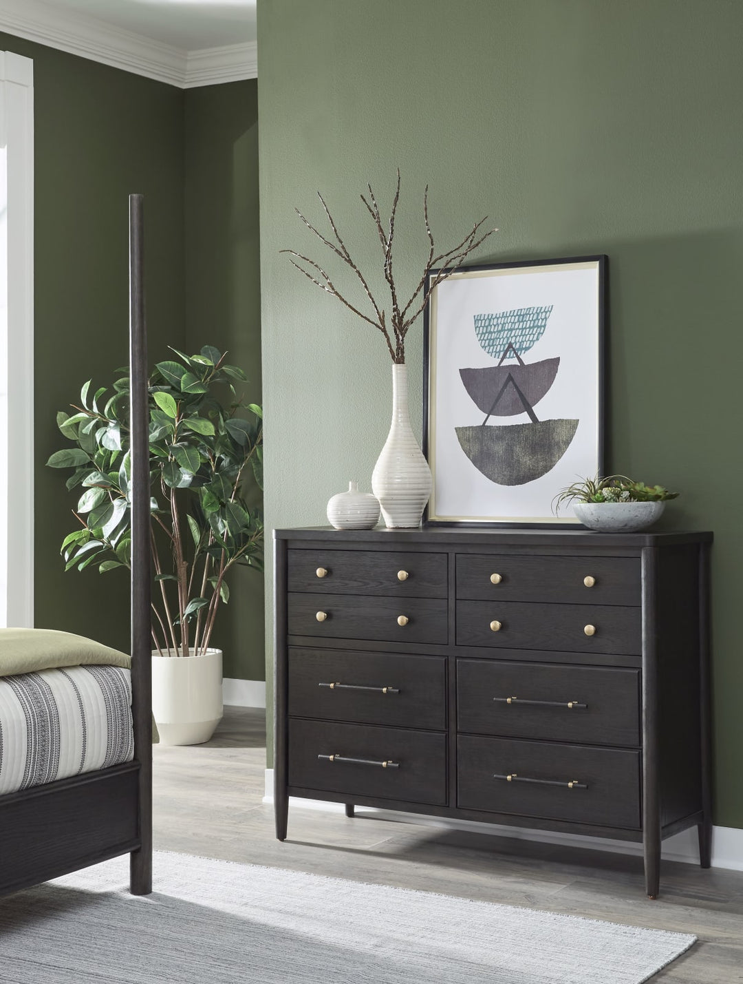 Rockport Eight Drawer Oak Wood Dresser in Yin