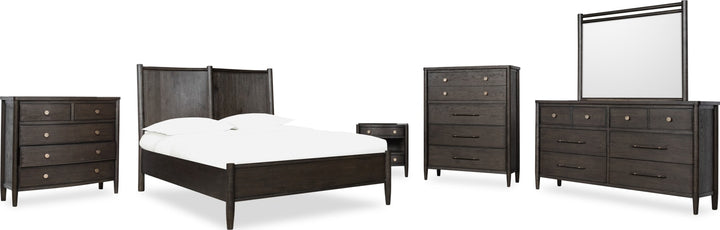 Rockport Eight Drawer Oak Wood Dresser in Yin – view 7