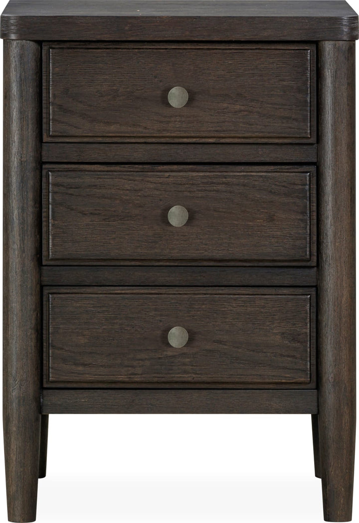 Rockport Three Drawer Small Nightstand in Yin – view 3