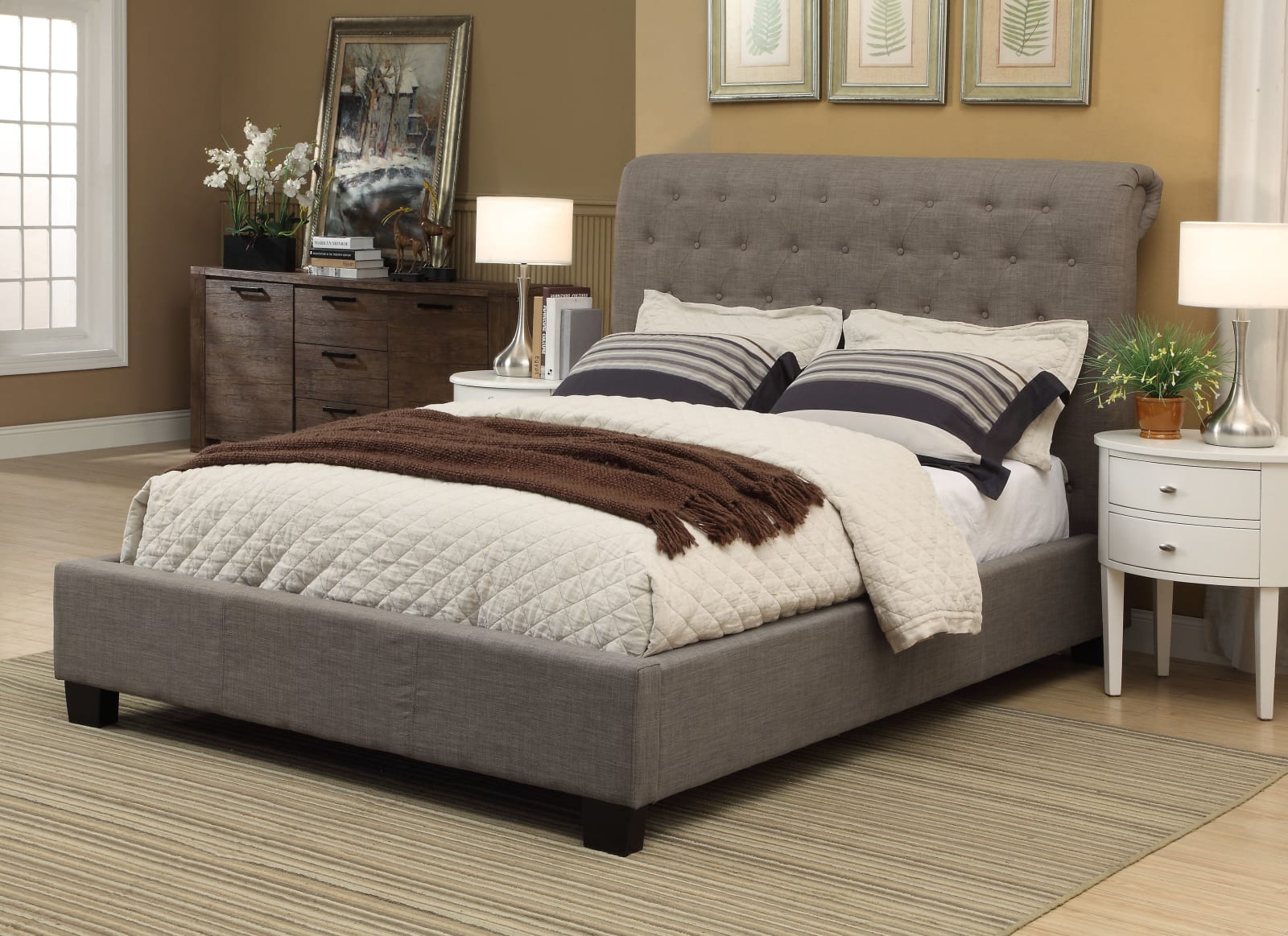 Royal King-size Tufted Platform Storage Bed
