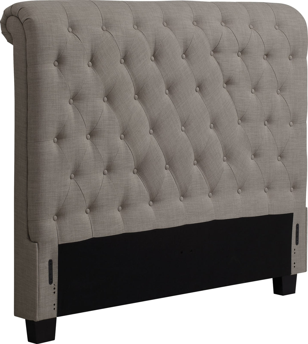 Royal Full-size Tufted Upholstered Headboard in Dolphin Linen – view 6