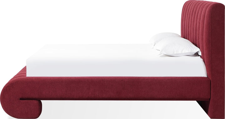 Savage King-size Maximalist Upholstered Bed in Ruby Chenille – view 6