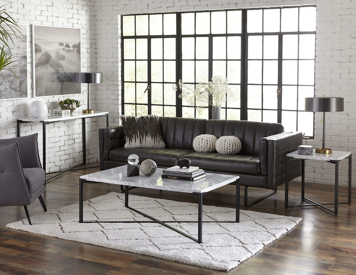 Saxon End Table in Matte Black – view 2