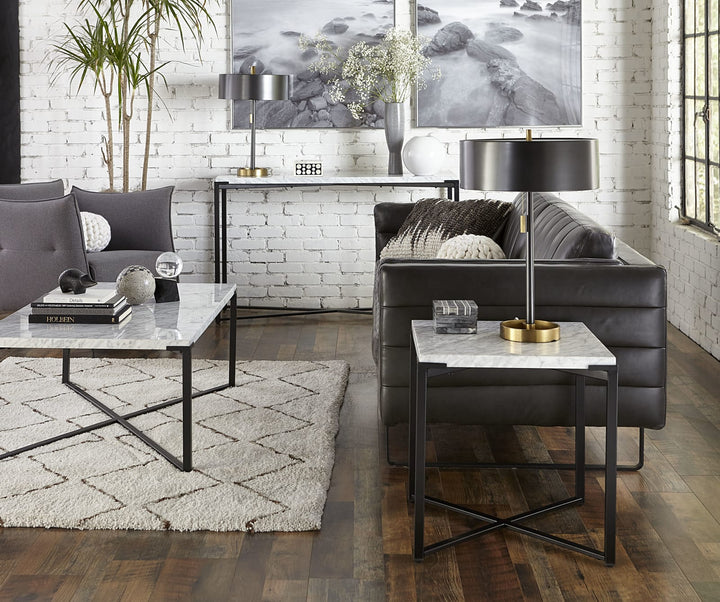 Saxon End Table in Matte Black – view 3