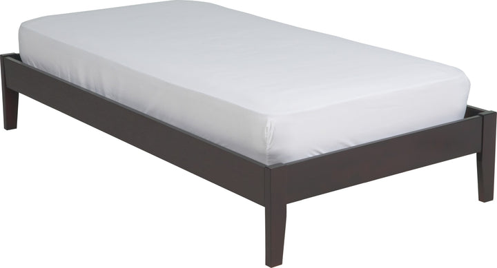 Nevis Twin Size Simple Platform Bed in Espresso – view 5