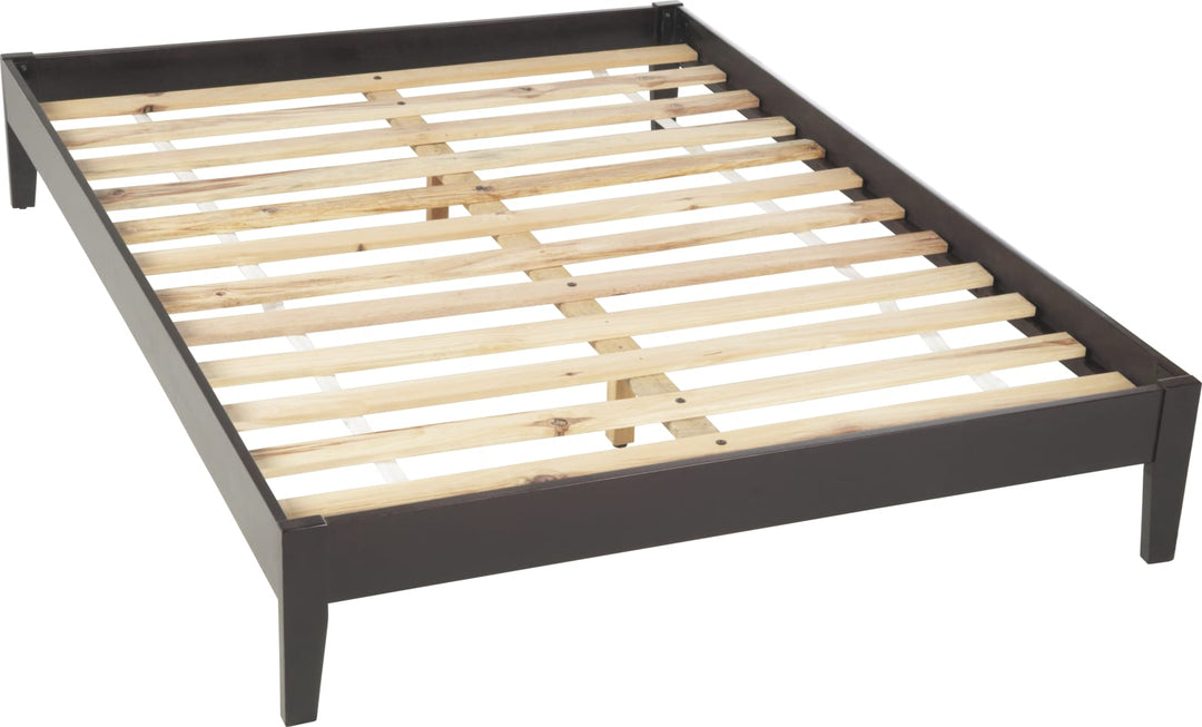 Nevis California King Size Simple Platform Bed in Espresso – view 8