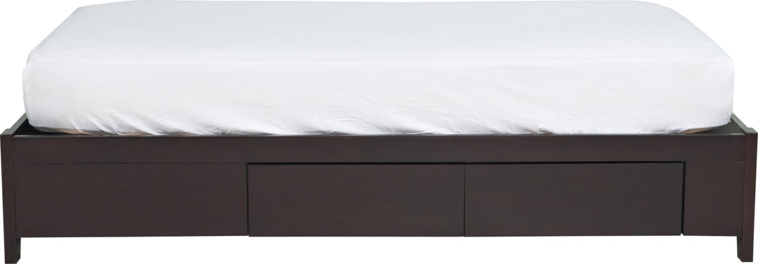 Simple Full-size Platform Storage Bed in Espresso – view 13