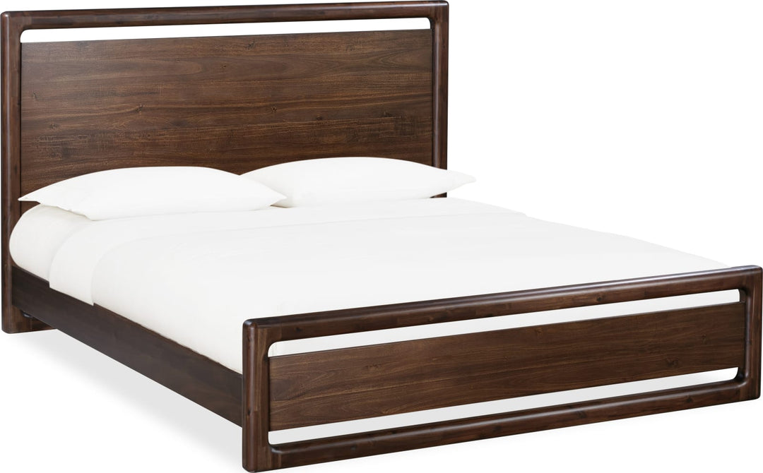 Sol Queen-size Acacia Wood Platform Bed in Brown Spice – view 5