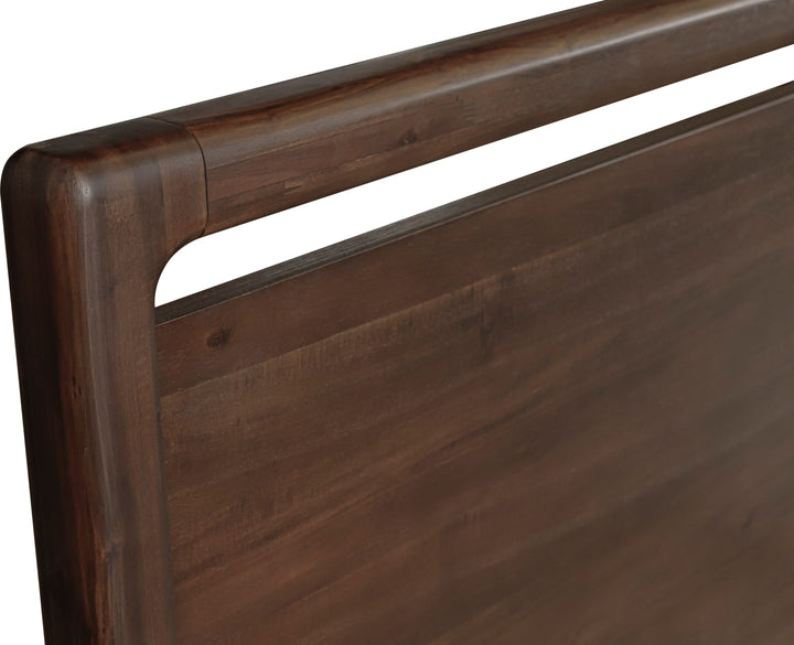 Sol Full-size Acacia Wood Platform Bed in Brown Spice – view 8