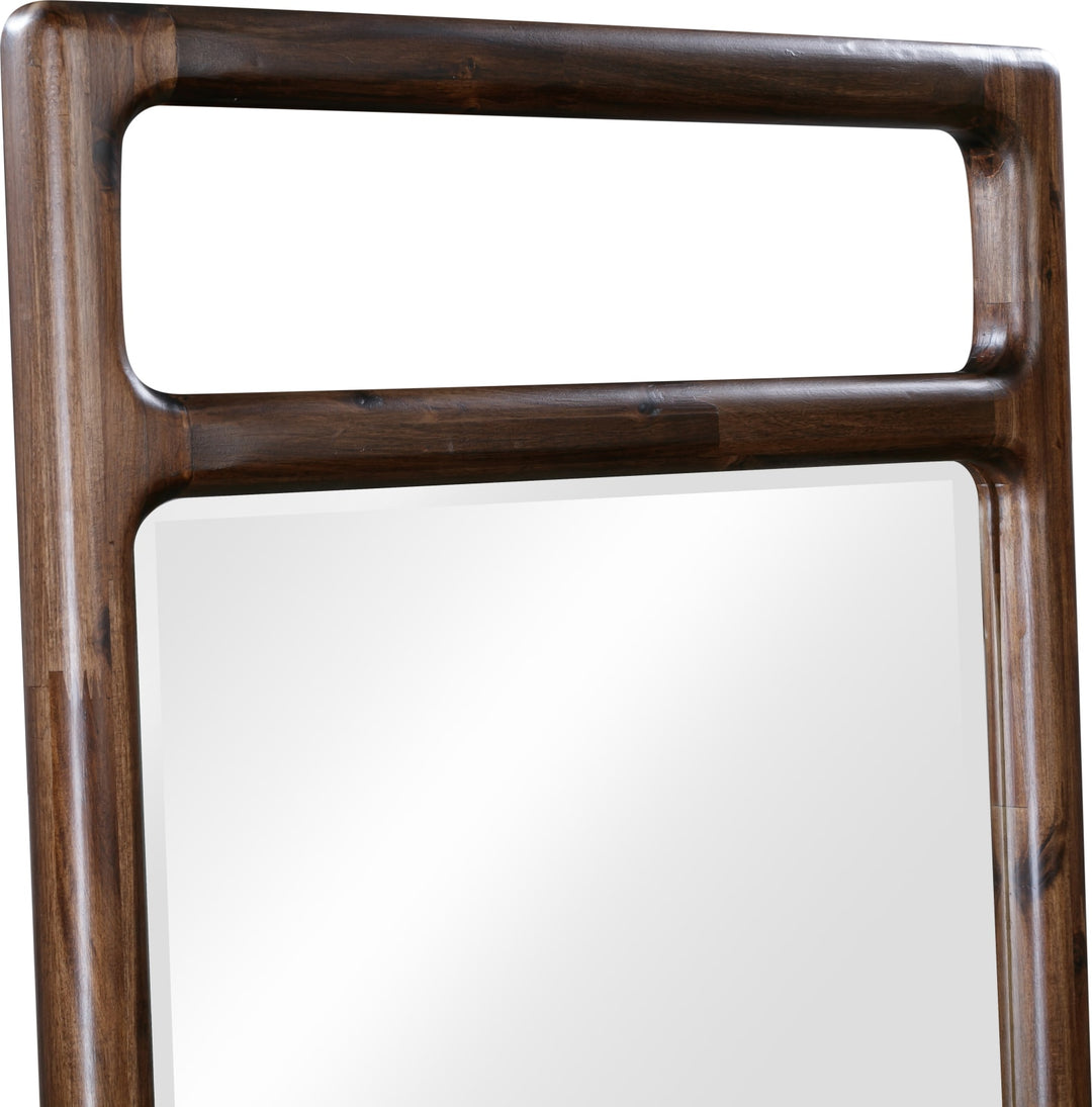 Sol Beveled Glass Floor Mirror in Brown Spce – view 4