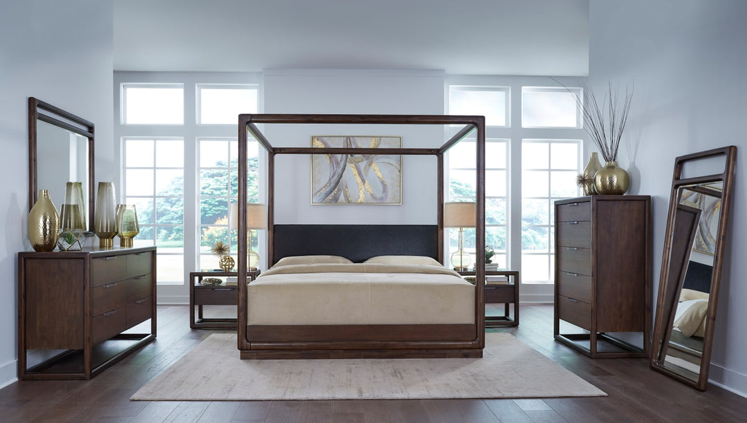 Sol Beveled Glass Wall or Dresser Mirror in Brown Spice – view 7