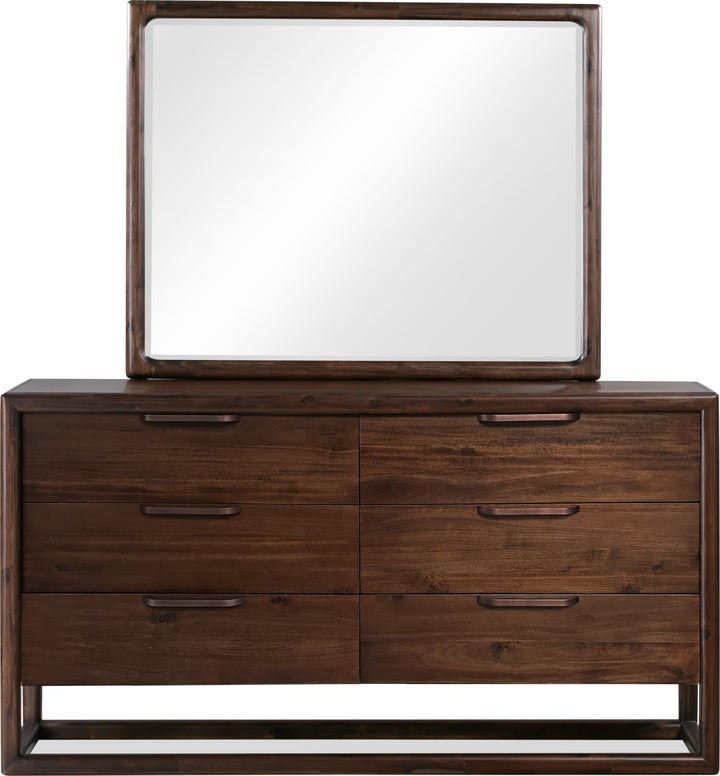 Sol Six Drawer Acacia Wood Dresser in Brown Spice – view 3