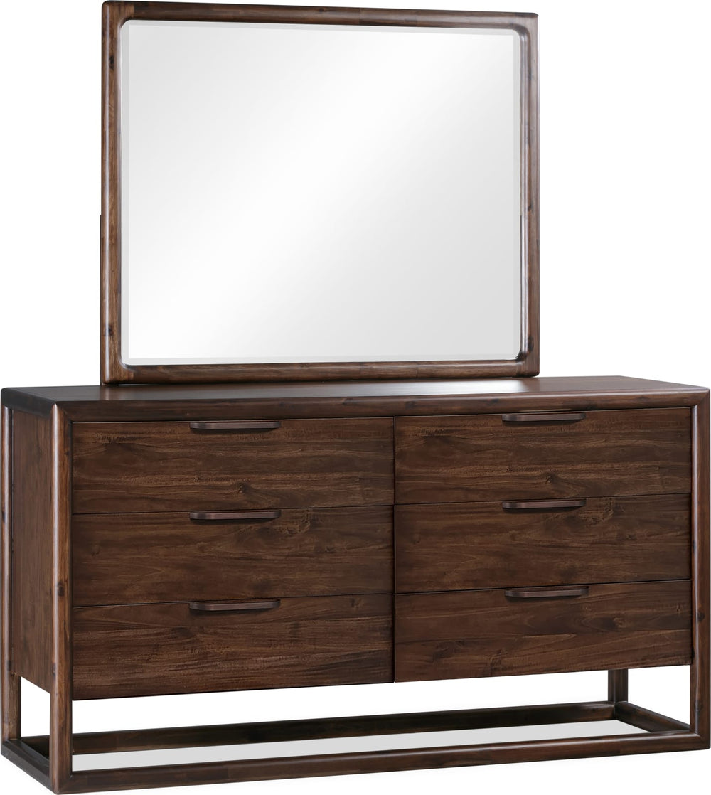 Sol Six Drawer Acacia Wood Dresser in Brown Spice – view 4