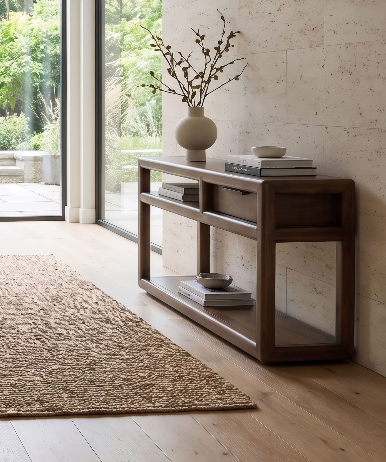 Sol Strg Consl Table- Br Spice