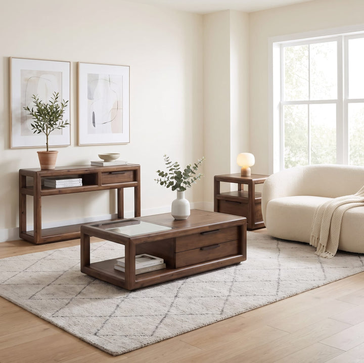 Sol Strg Consl Table- Br Spice – view 4