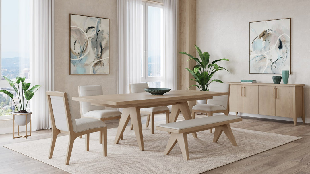 Sumire Ash Wood Rectangular Extension Table in Ginger – view 4