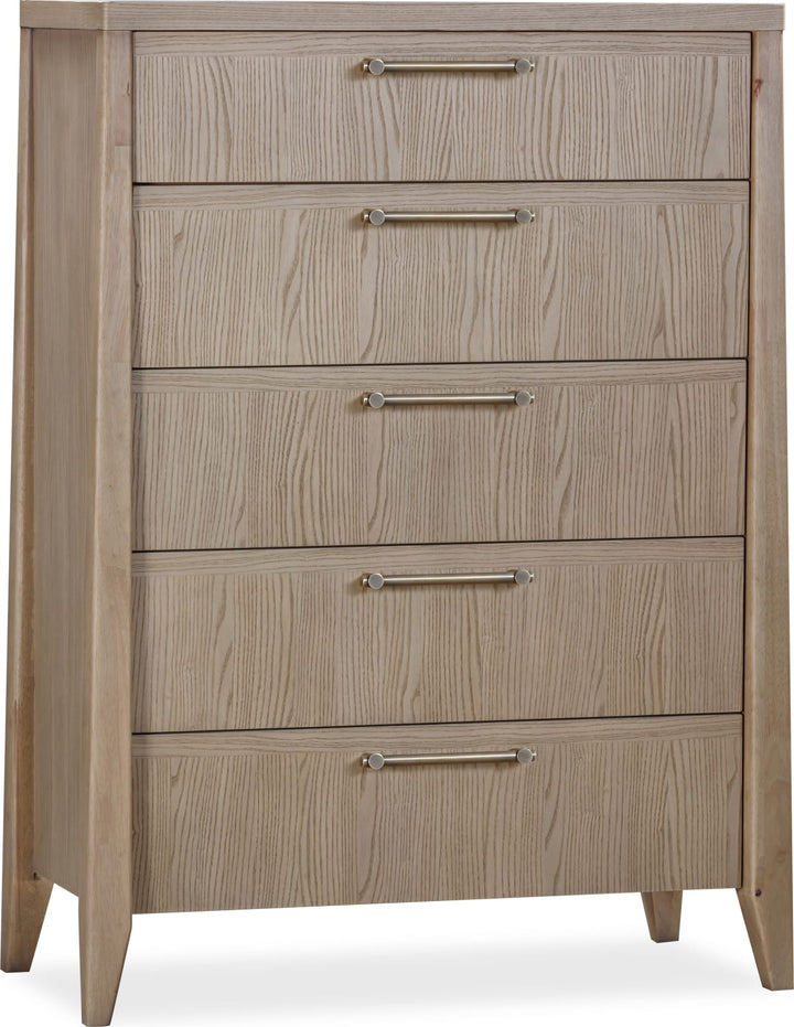 Sumire Five Drawer Ash Wood Chest in Ginger – view 3