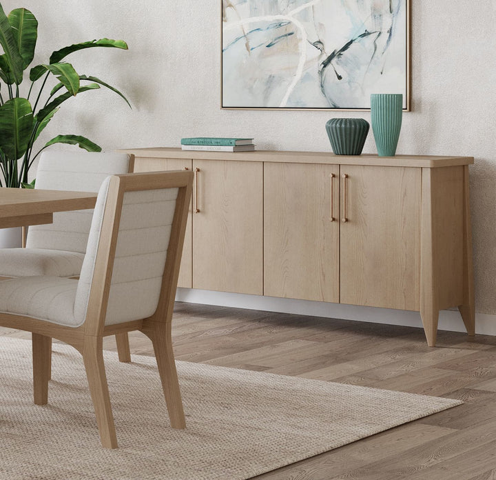 Sumire Four Door Ash Wood Sideboard in Ginger – view 3