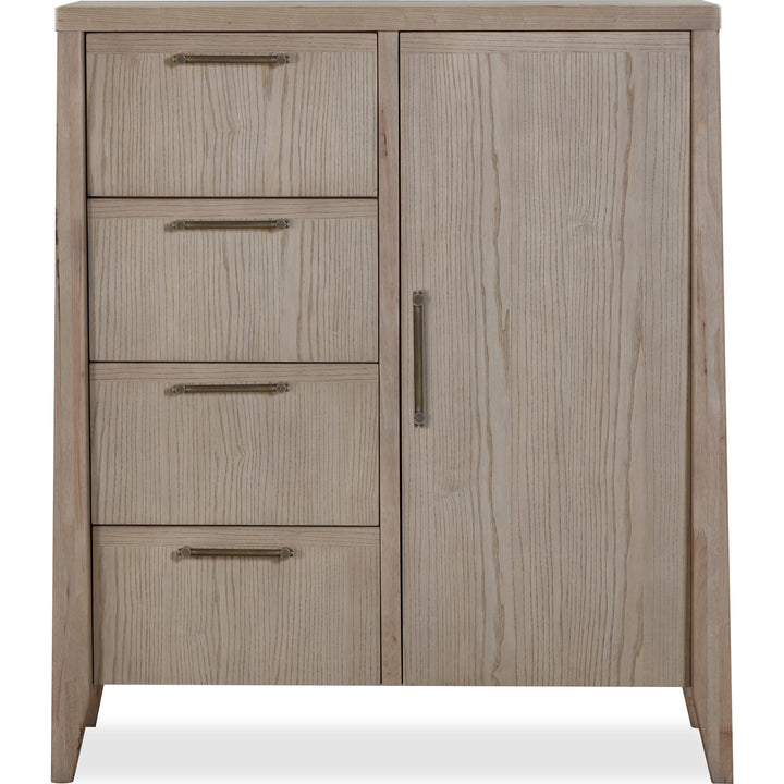 Sumire Four Drawer One Door Ash Wood Chest in Ginger