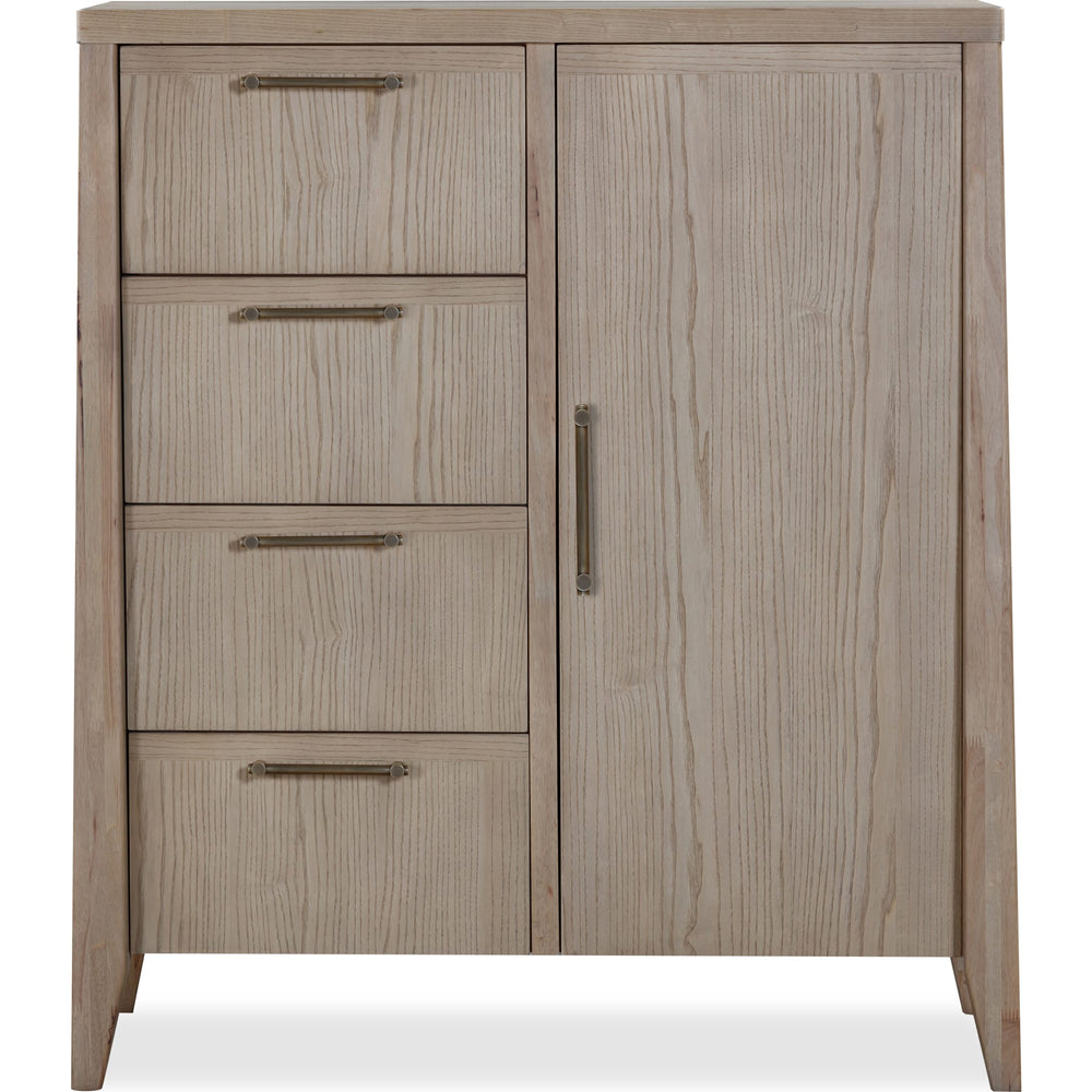 Sumire Four Drawer One Door Ash Wood Chest in Ginger