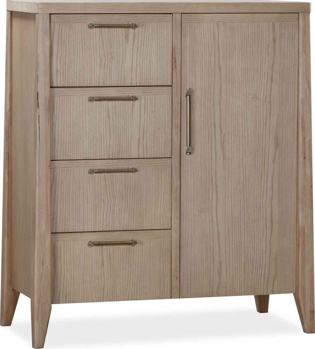 Sumire Four Drawer One Door Ash Wood Chest in Ginger – view 2