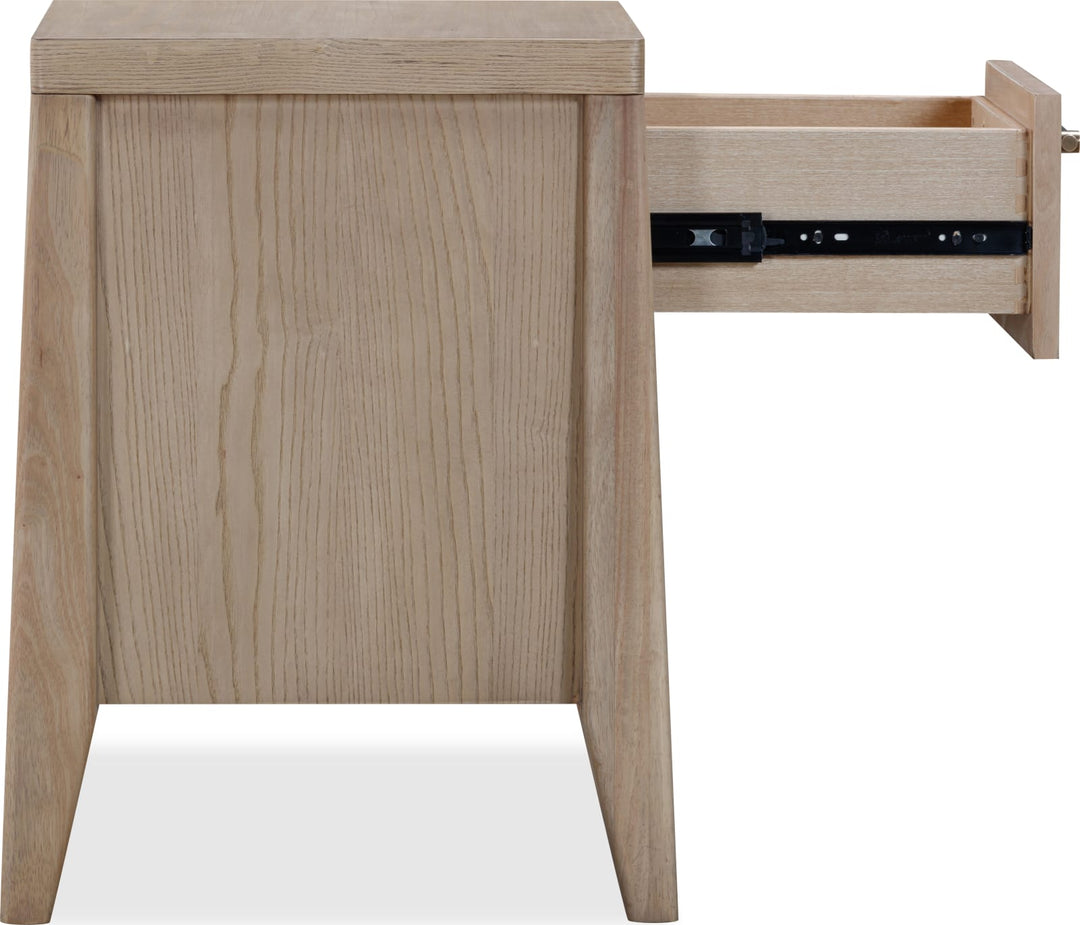 Sumire One Drawer One Shelf Ash Wood Nightstand in Ginger – view 6